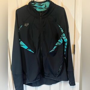 Fox Women's Black Jacket with Blue Accents